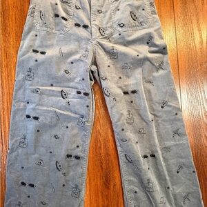 Maeve the Collette Light Dusty Blue Corduroy Pants sunglasses